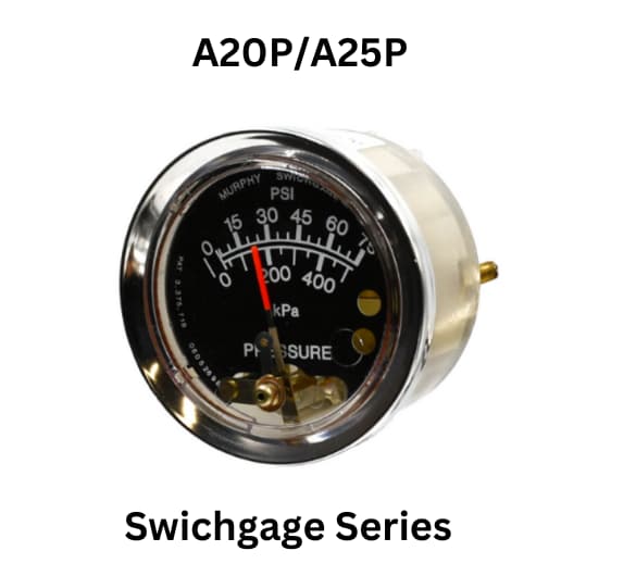 Pressure gauge labeled a20a/a20p, displaying measurement readings for monitoring pressure levels accurately